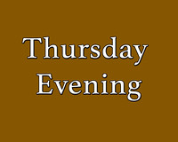 1-Thursday Evening